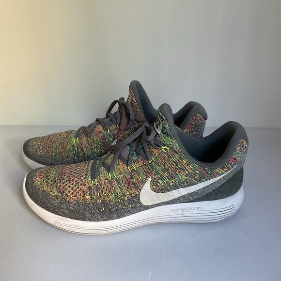Nike LunarEpic Flyknit Multicolor Running Shoes Size 12 Men Lightweight - Picture 2 of 9